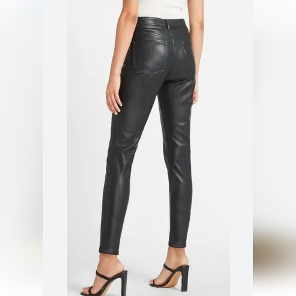 Express Black Leather Pants....size:10 R - Picture 2 of 14